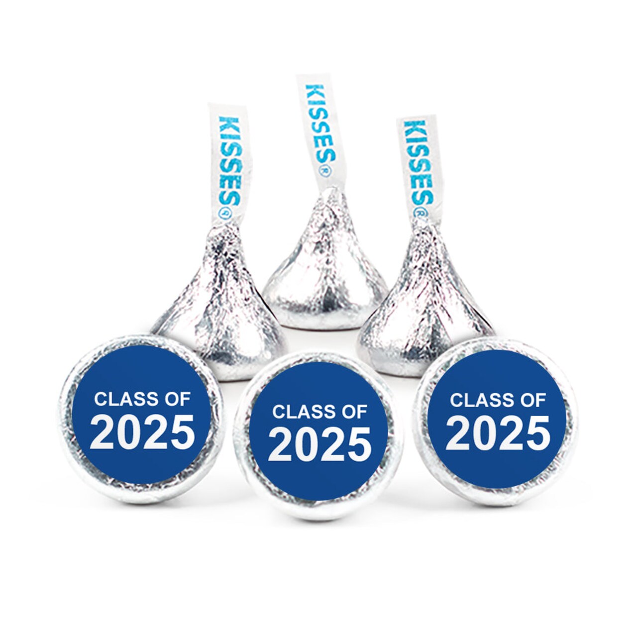 324ct Blue Graduation Stickers Class of 2026 for Hershey's Kisses or Mints (3 Sheets - 324 Stickers) Party Favors - By Just Candy
